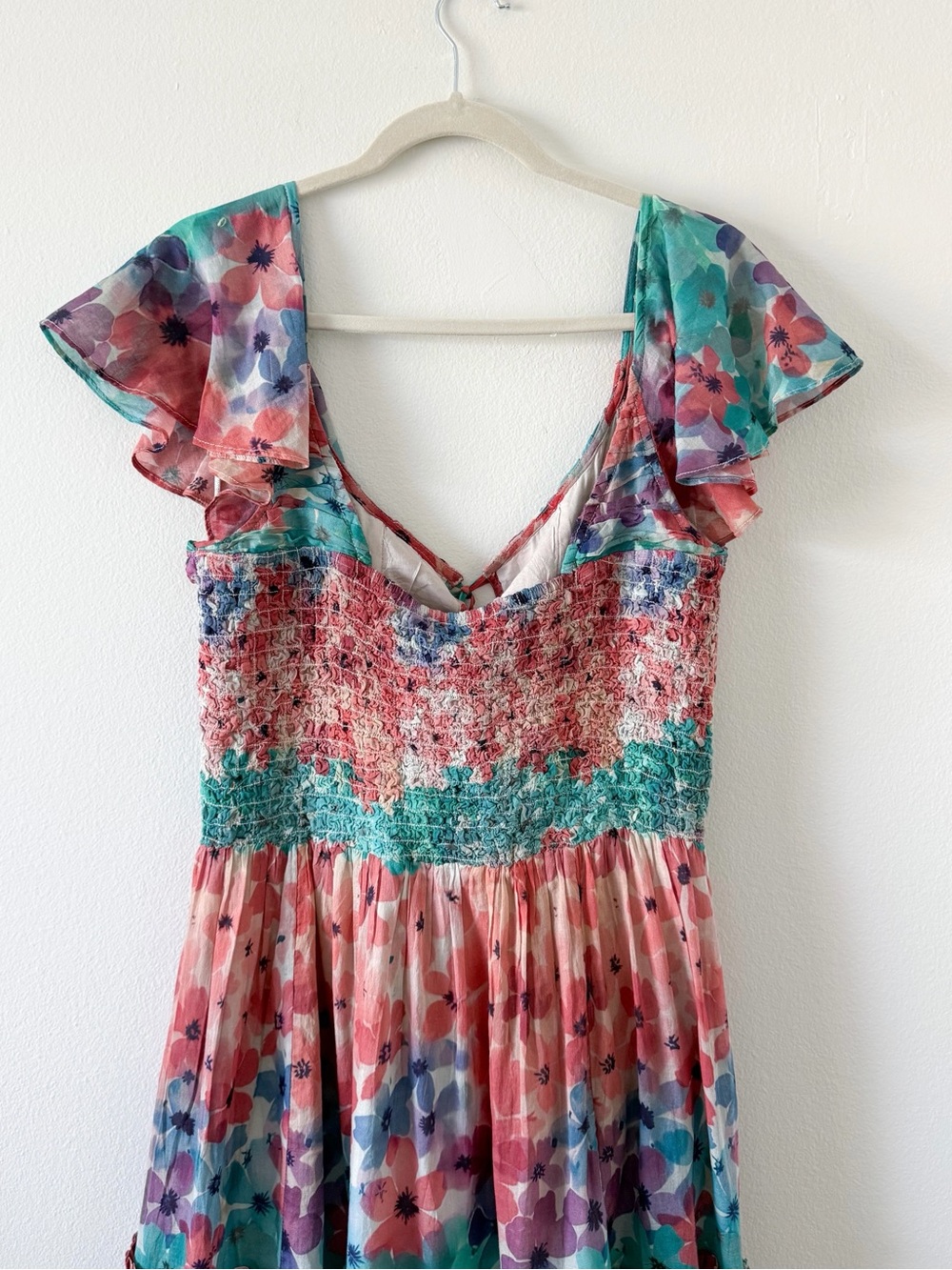 NWT Free People Sunshine Maxi Dress in Soft Tropic Combo Size Large MSRP $298 - Picture 11 of 12